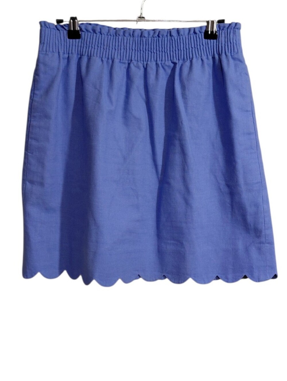 J. Crew Factory Periwinkle Scalloped-Hem Mini Skirt